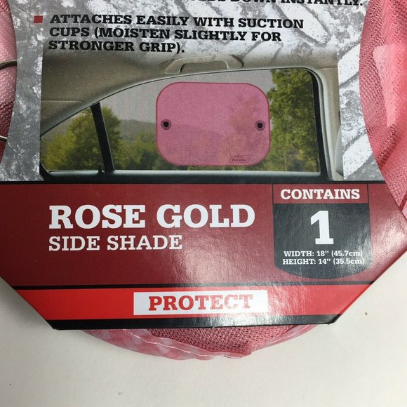 Genuine Dickies Side Window Sun Shade Car Passenger Protection Pink Rose Gold - Picture 6 of 12